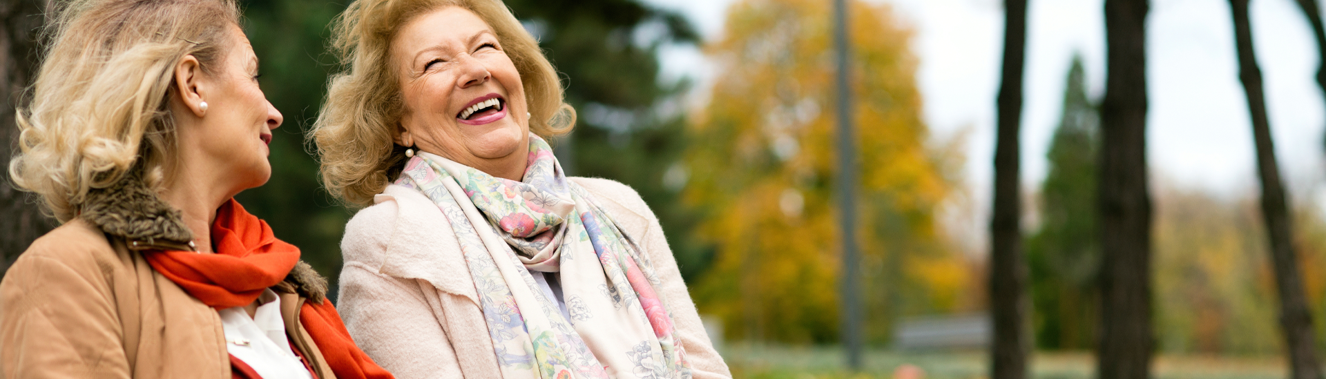 Two women laughing